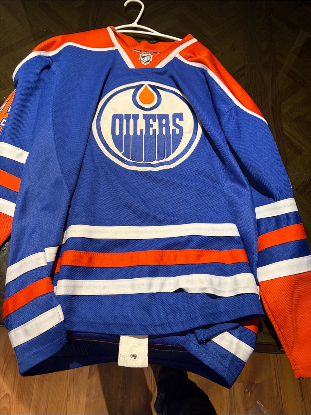 CCM Blue and Orange NHL Hockey Jersey with White Accents